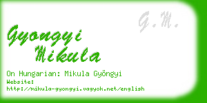 gyongyi mikula business card