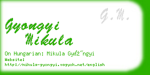 gyongyi mikula business card